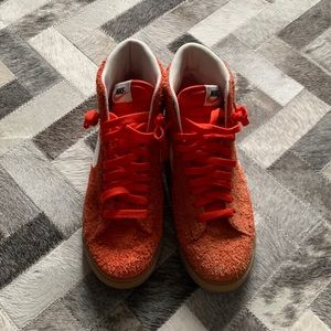 Nike mid top suede shoes